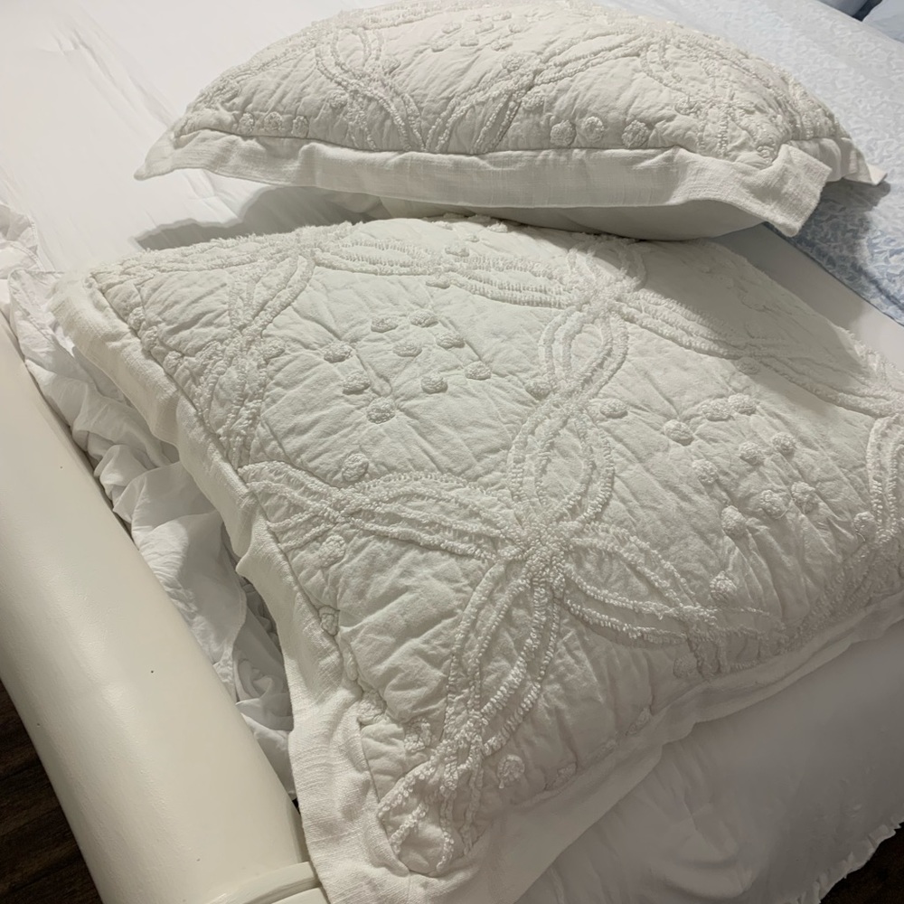 Pottery Barn Euro shams.
